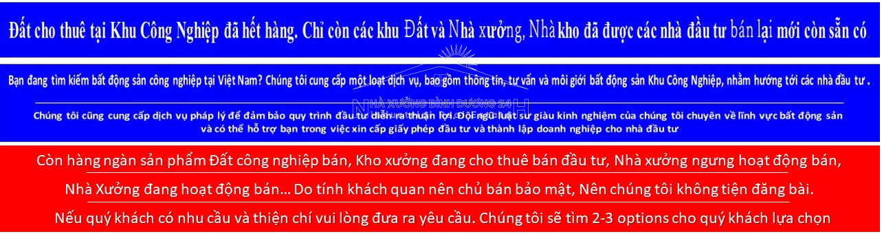 24HBDFIC - Tư Vấn, Môi giới Bất ĐỘng Sản Công Nghiệp tại Việt Nam