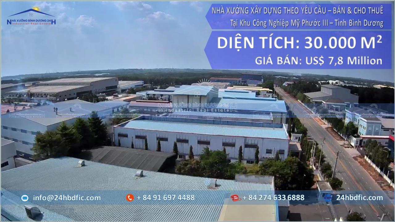 Bán Nhà Xưởng Xây Dựng Theo Yêu Cầu tại Khu Công Nghiệp My Phước 3 - 24HBDFIC