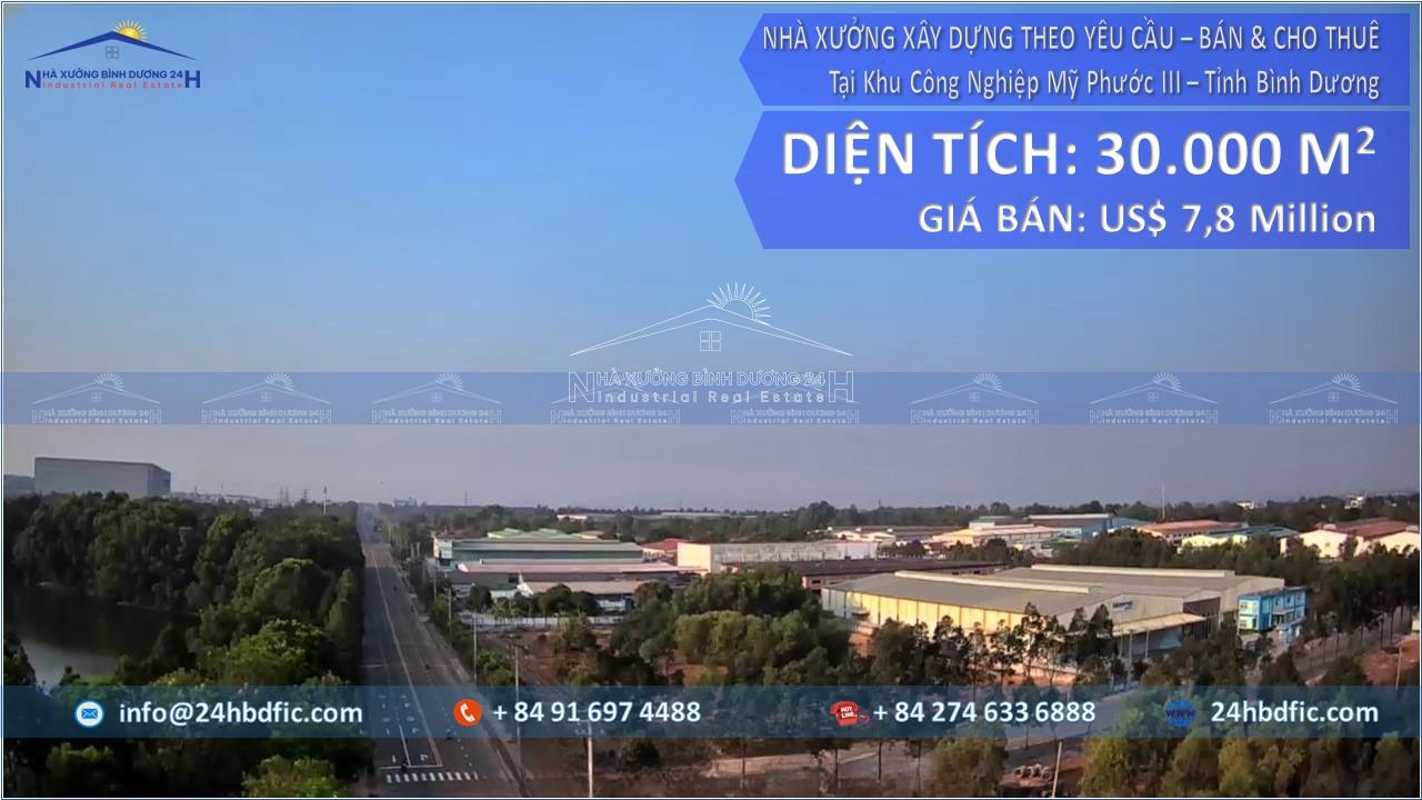 Bán Nhà Xưởng Xây Dựng Theo Yêu Cầu tại Khu Công Nghiệp My Phước 3 - 24HBDFIC