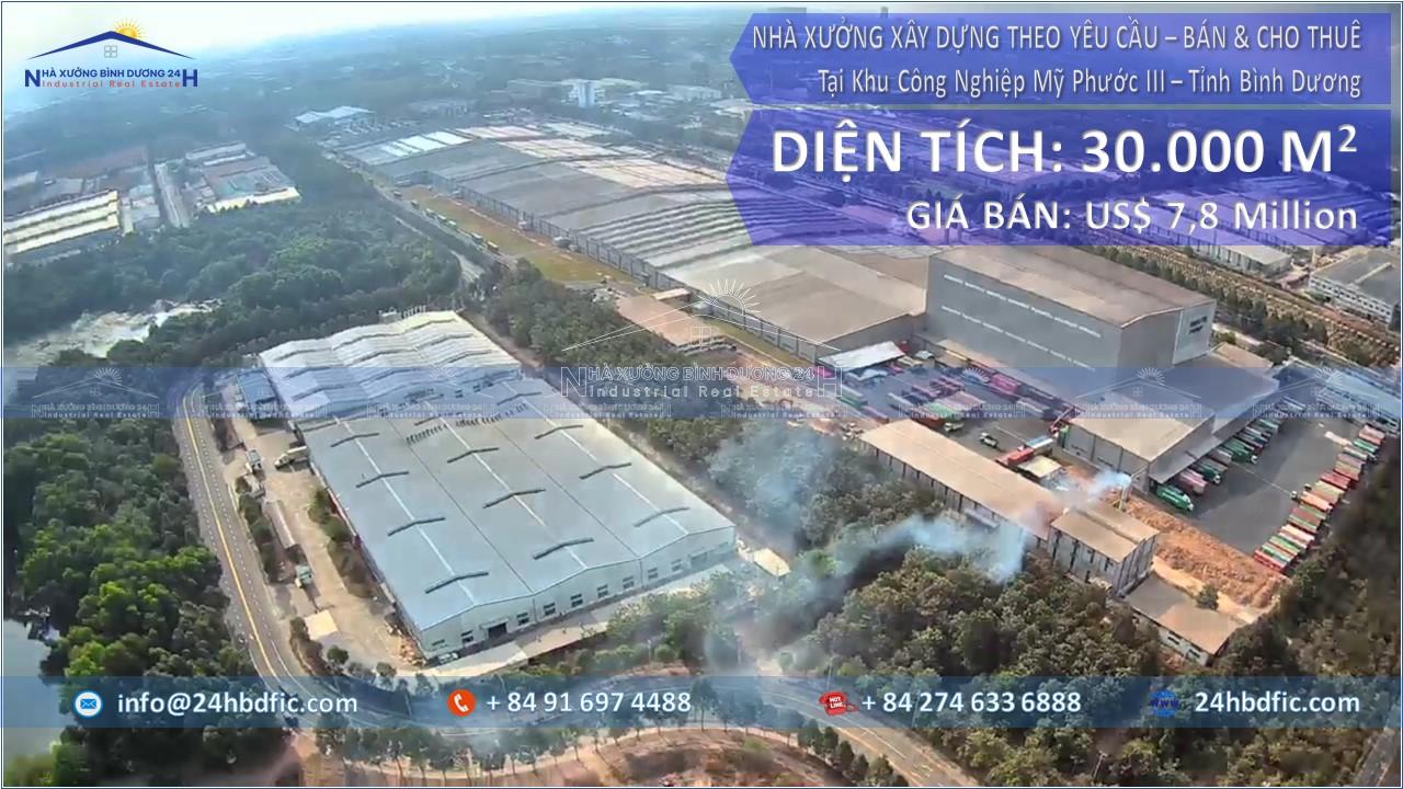 Bán Nhà Xưởng Xây Dựng Theo Yêu Cầu tại Khu Công Nghiệp My Phước 3 - 24HBDFIC