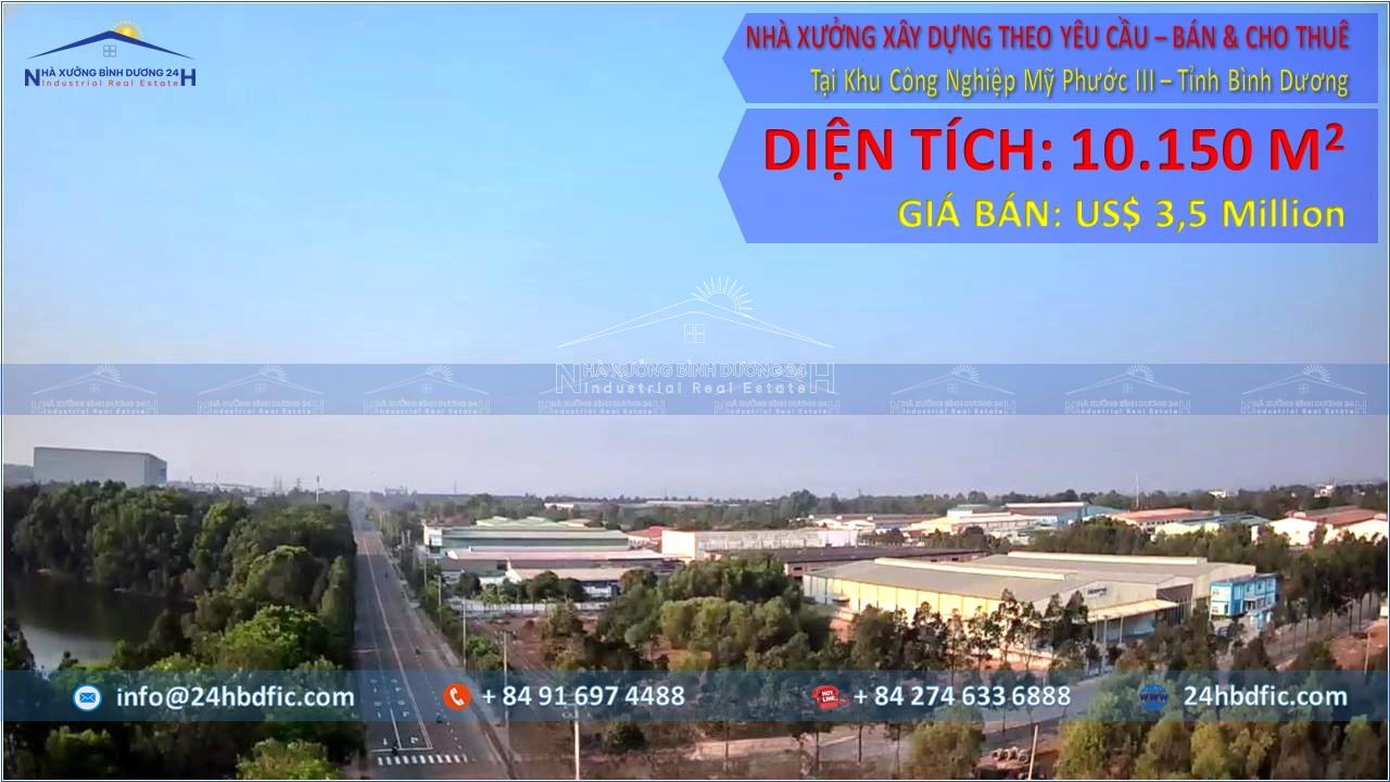Bán Nhà Xưởng xây dựng theo yêu cầu của Khách Hàng tại KCN Mỹ Phước 3 - 24HBDFIC